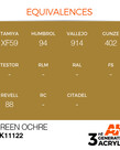 AK Interactive AK11122 3G Acrylic Green Ochre 17ml