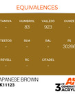 AK Interactive AK11123 3G Acrylic Japanese Brown 17ml