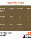 AK Interactive AK11125 3G Acrylic Grey-Brown 17ml