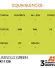 AK Interactive AK11128 3G Acrylic Luminous-Green 17ml