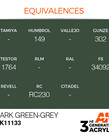 AK Interactive AK11133 3G Acrylic Dark Green-Grey 17ml