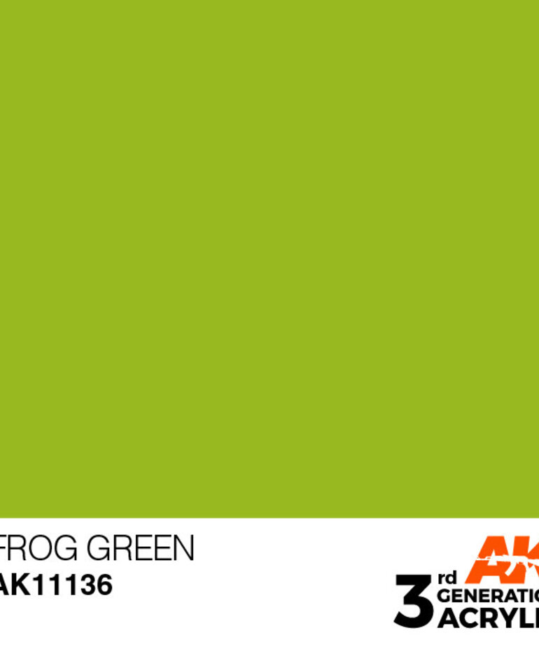 AK Interactive AK11136 3G Acrylic Frog Green 17ml