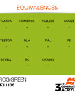AK Interactive AK11136 3G Acrylic Frog Green 17ml