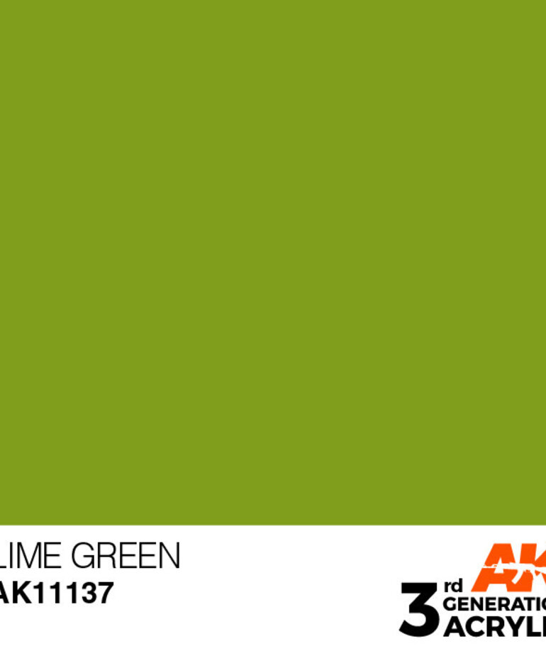 AK Interactive AK11137 3G Acrylic Lime Green 17ml