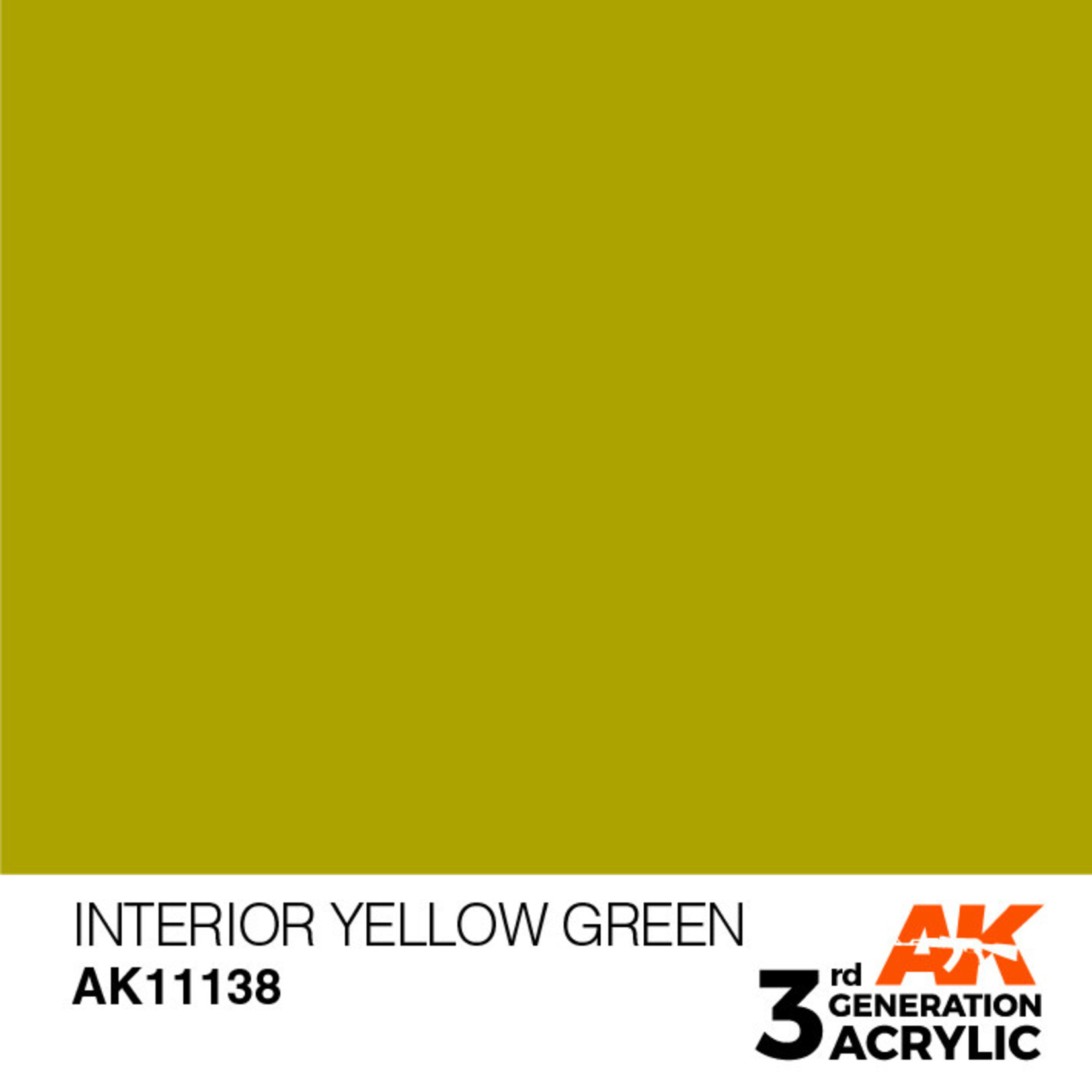 AK Interactive AK11138 3G Acrylic Interior Yellow Green 17ml