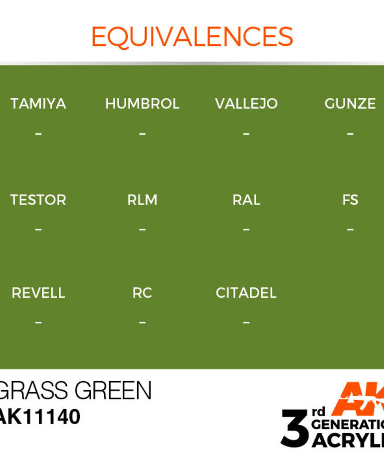 AK Interactive AK11140 3G Acrylic Grass Green 17ml