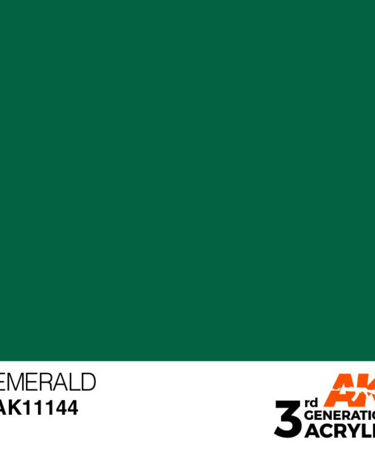AK Interactive AK11144 3G Acrylic Emerald 17ml