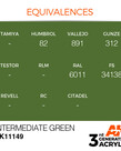 AK Interactive AK11149 3G Acrylic Intermediate Green 17ml