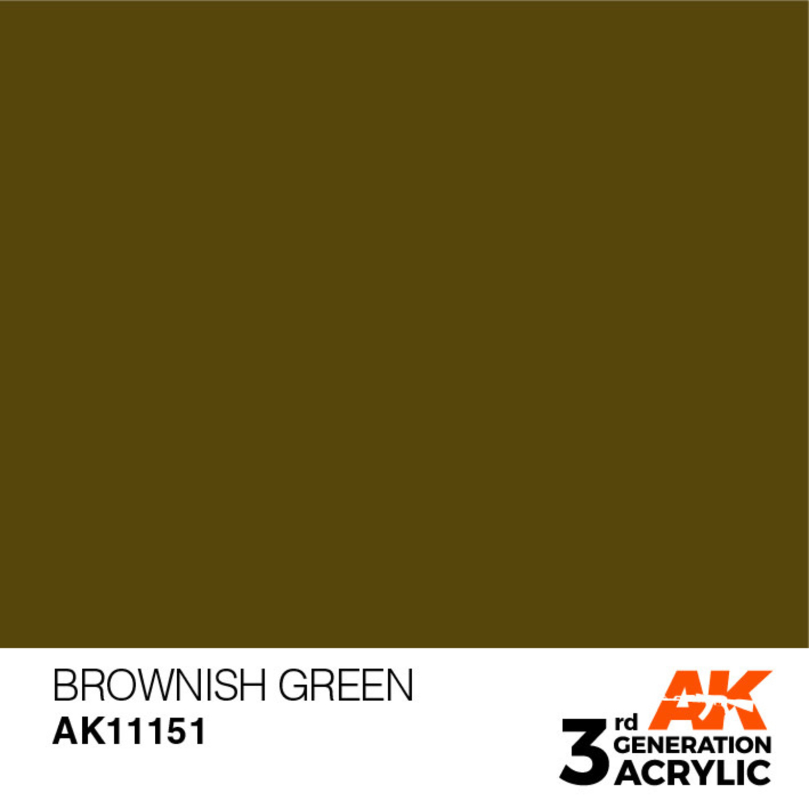 AK Interactive AK11151 3G Acrylic Brownish Green 17ml