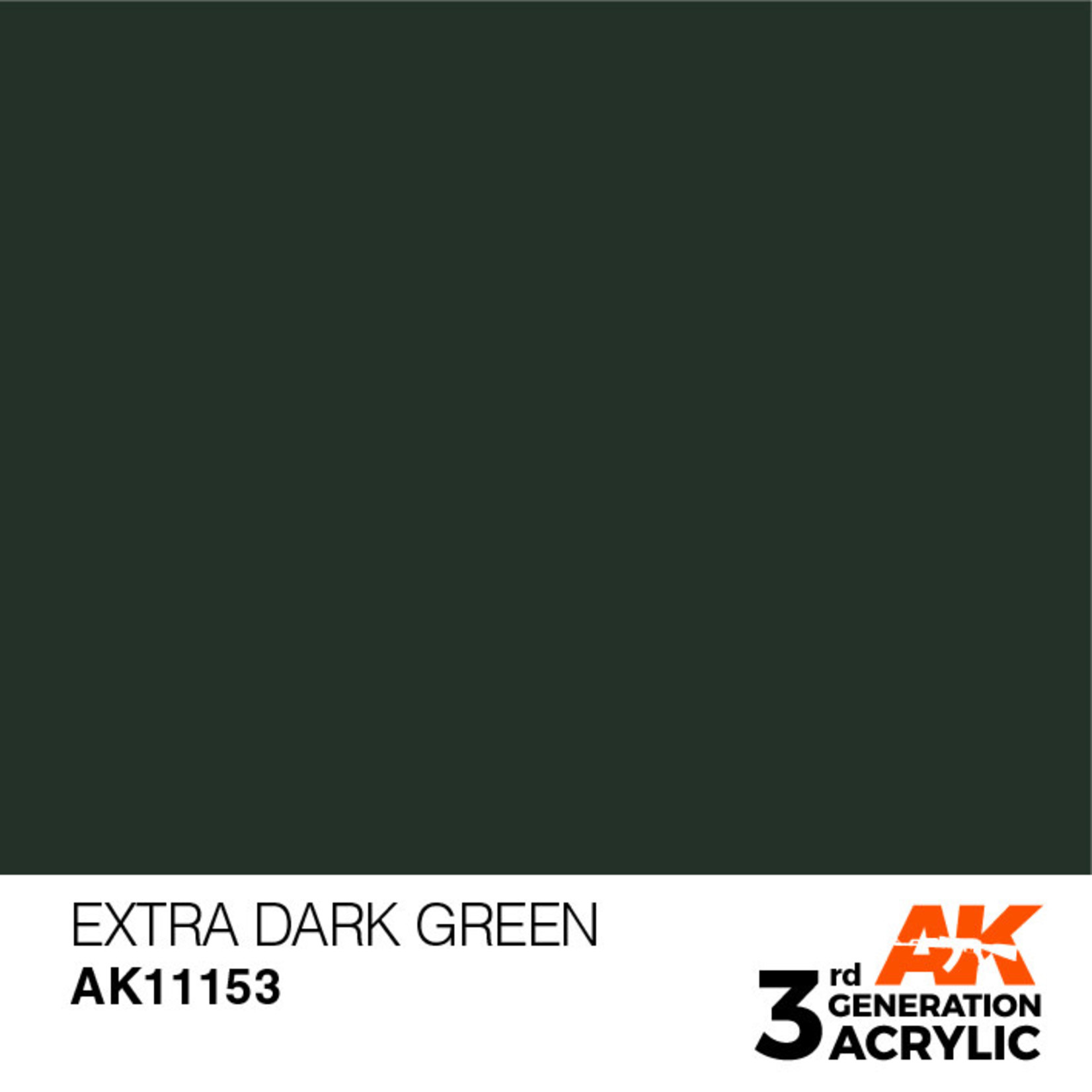 AK Interactive AK11153 3G Acrylic Extra Dark Green 17ml