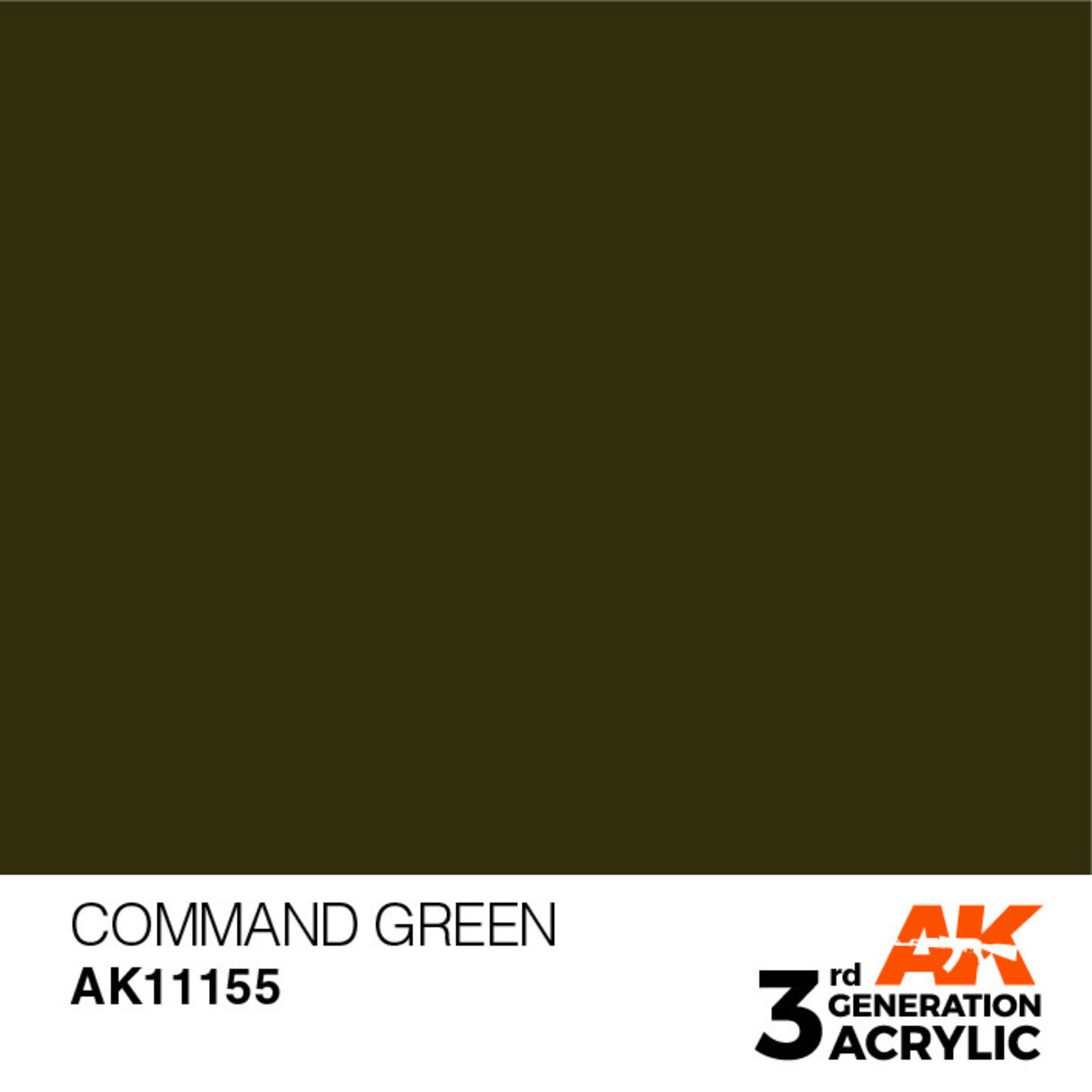 AK Interactive AK11155 3G Acrylic Command Green 17ml