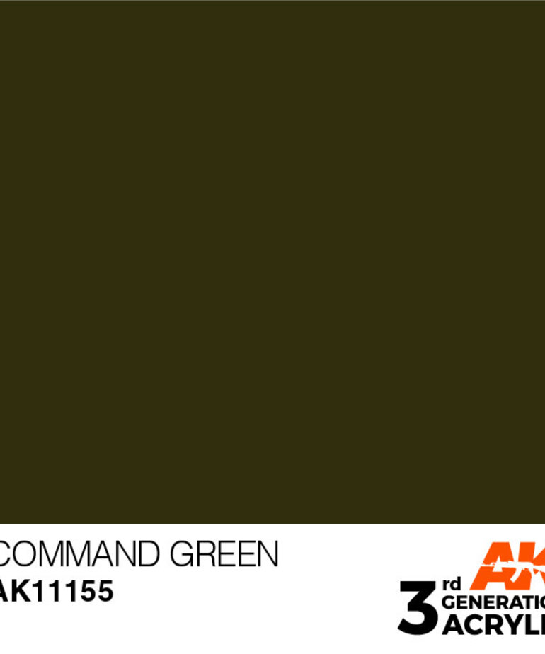 AK Interactive AK11155 3G Acrylic Command Green 17ml