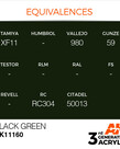 AK Interactive AK11160 3G Acrylic Black Green 17ml