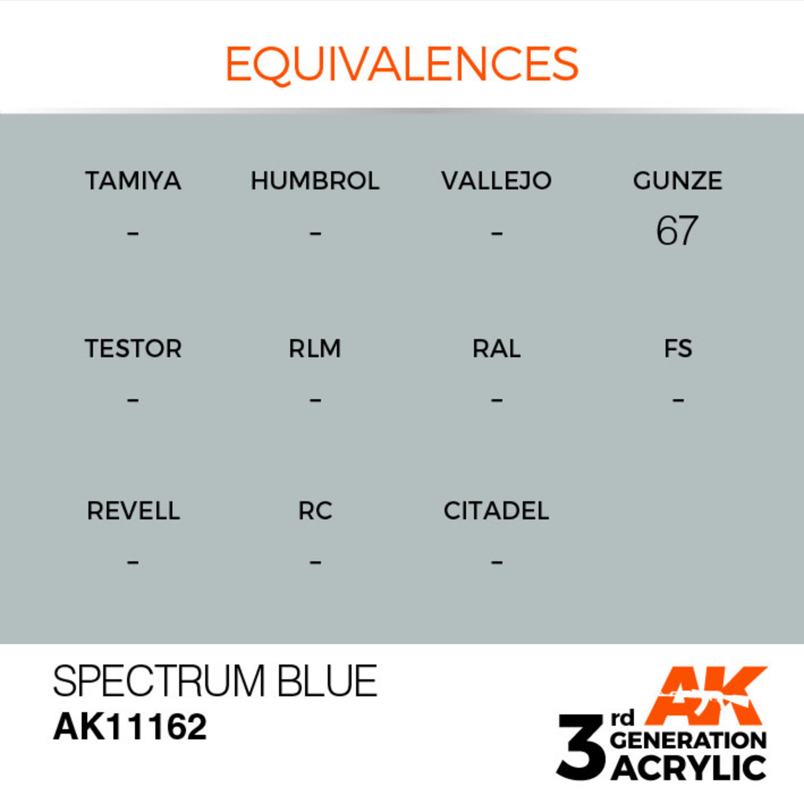 AK Interactive AK11162 3G Acrylic Spectrum Blue 17ml