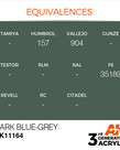 AK Interactive AK11164 3G Acrylic Dark Blue-Grey 17ml