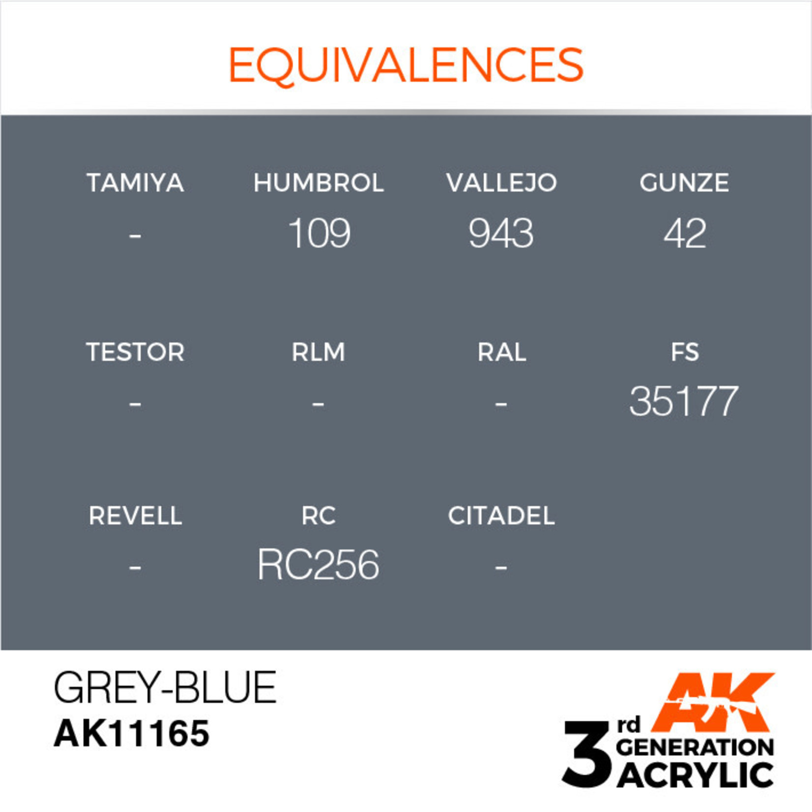 AK Interactive AK11165 3G Acrylic Grey-Blue 17ml