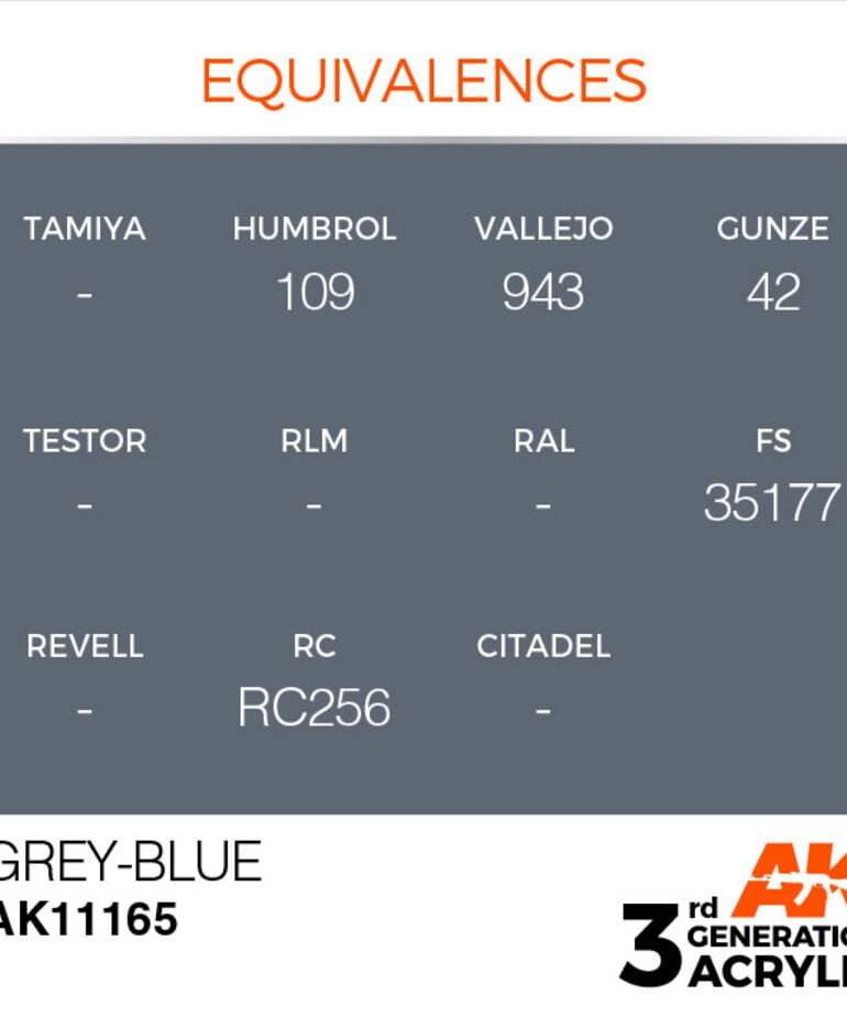 AK Interactive AK11165 3G Acrylic Grey-Blue 17ml