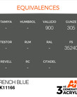 AK Interactive AK11166 3G Acrylic French Blue 17ml