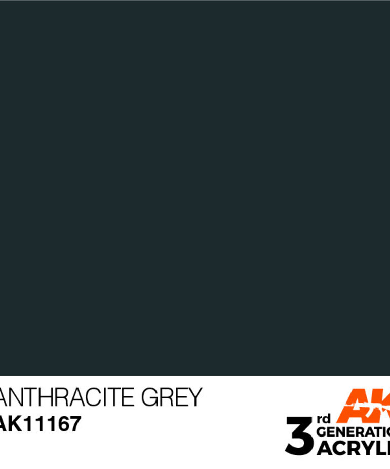 AK Interactive AK11167 3G Acrylic Anthracite Grey 17ml