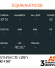 AK Interactive AK11167 3G Acrylic Anthracite Grey 17ml