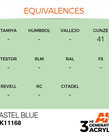 AK Interactive AK11168 3G Acrylic Pastel Blue 17ml