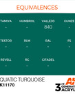 AK Interactive AK11170 3G Acrylic Aquatic Turquoise 17ml