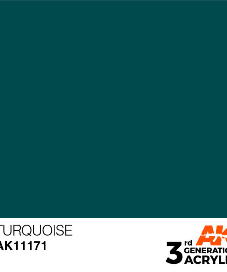 AK Interactive AK11171 3G Acrylic Turquoise 17ml