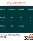 AK Interactive AK11172 3G Acrylic Archaic Turquoise 17ml