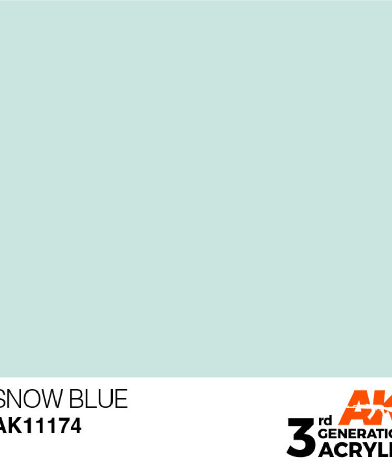 AK Interactive AK11174 3G Acrylic Snow Blue 17ml