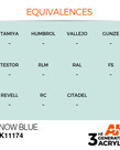 AK Interactive AK11174 3G Acrylic Snow Blue 17ml