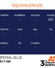 AK Interactive AK11180 3G Acrylic Imperial Blue 17ml