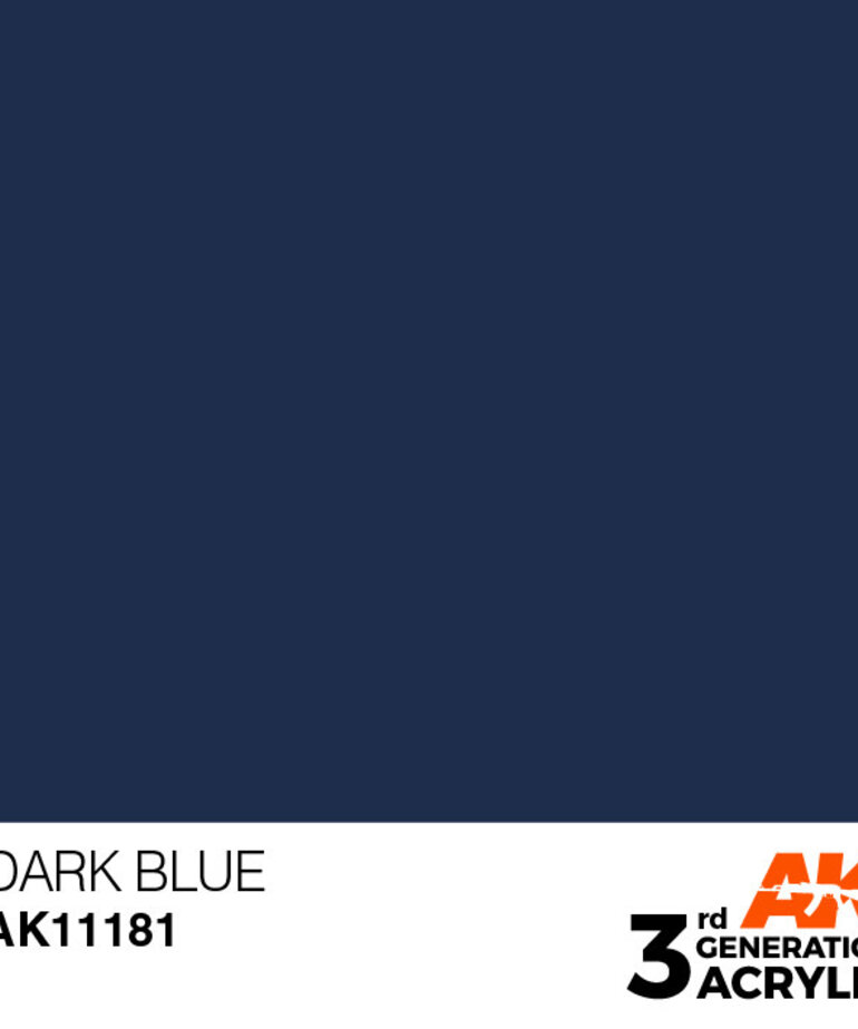 AK Interactive AK11181 3G Acrylic Dark Blue 17ml