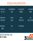 AK Interactive AK11184 3G Acrylic Medium Blue 17ml