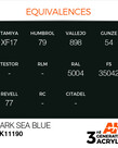AK Interactive AK11190 3G Acrylic Dark Sea Blue 17ml