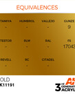 AK Interactive AK11191 3G Acrylic Metallic Gold 17ml