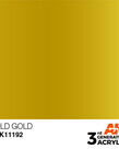 AK Interactive AK11192 3G Acrylic Metallic Old Gold 17ml