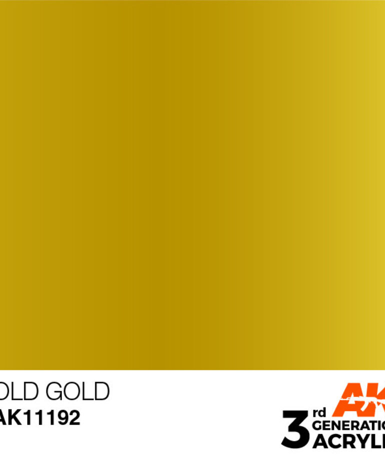 AK Interactive AK11192 3G Acrylic Metallic Old Gold 17ml