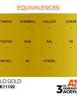 AK Interactive AK11192 3G Acrylic Metallic Old Gold 17ml