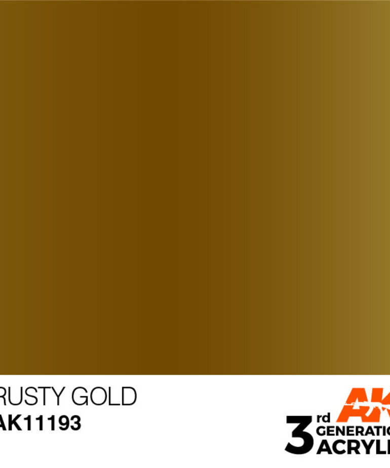 AK Interactive AK11193 3G Acrylic Metallic Rusty Gold 17ml