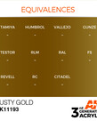 AK Interactive AK11193 3G Acrylic Metallic Rusty Gold 17ml