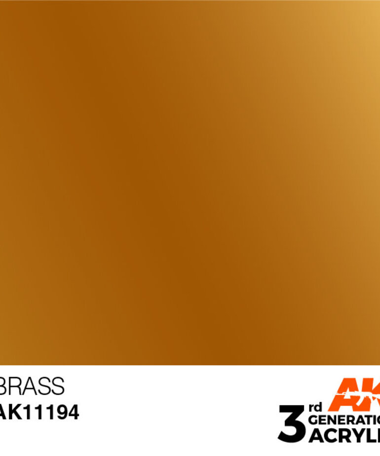 AK Interactive AK11194 3G Acrylic Metallic Brass 17ml