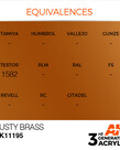 AK Interactive AK11195 3G Acrylic Metallic Rusty Brass 17ml