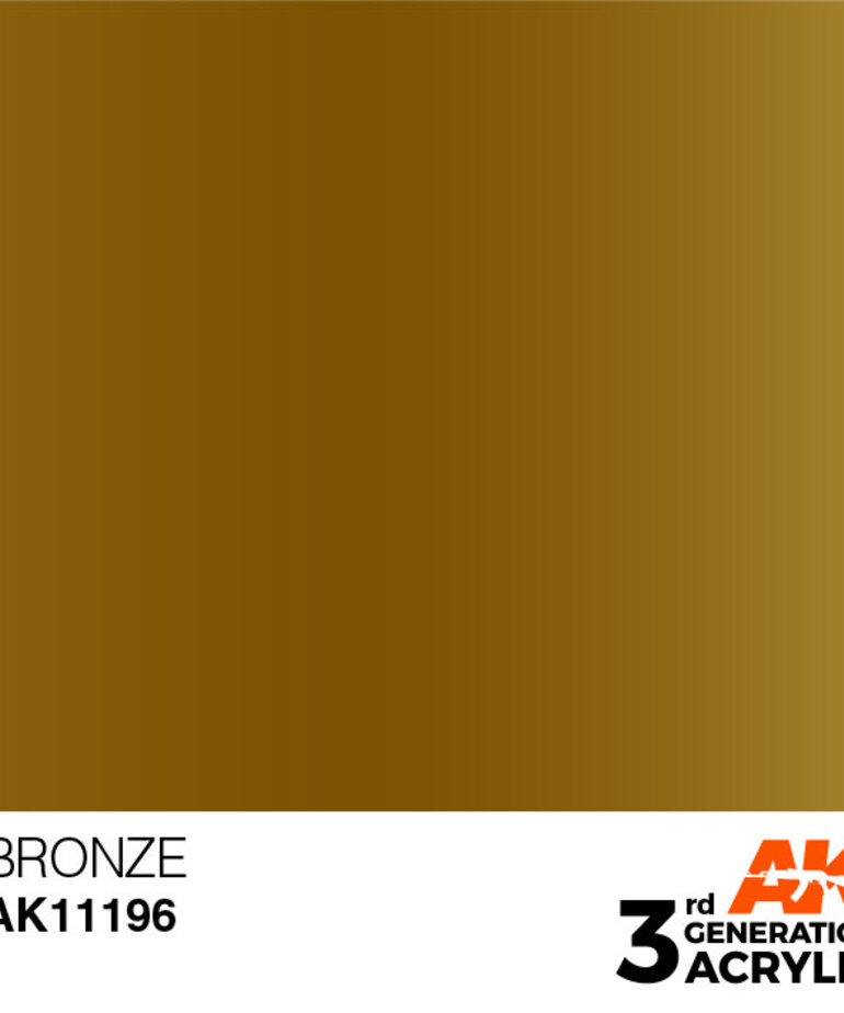 AK Interactive AK11196 3G Acrylic Metallic Bronze 17ml