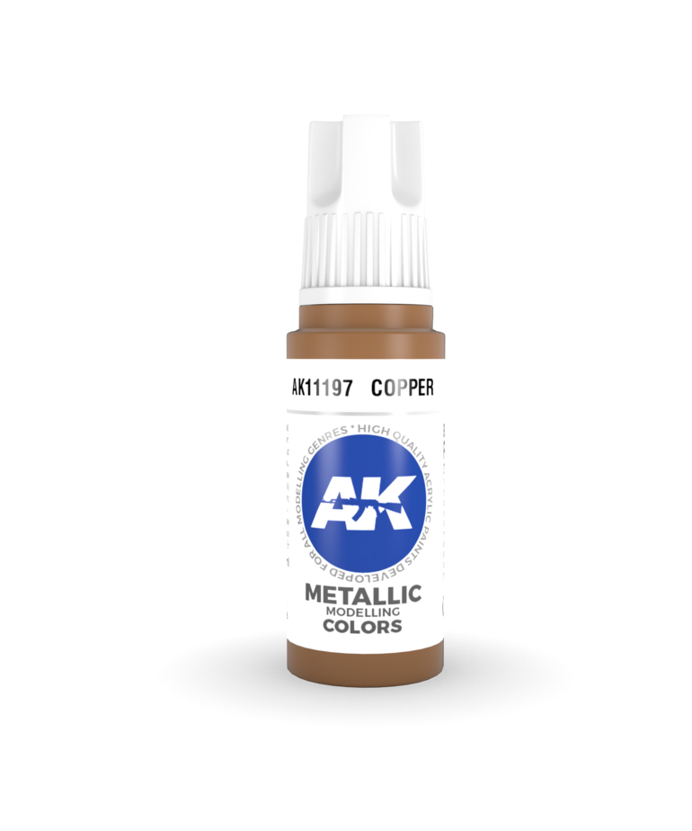 AK Interactive AK11197 3G Acrylic Metallic Copper 17ml