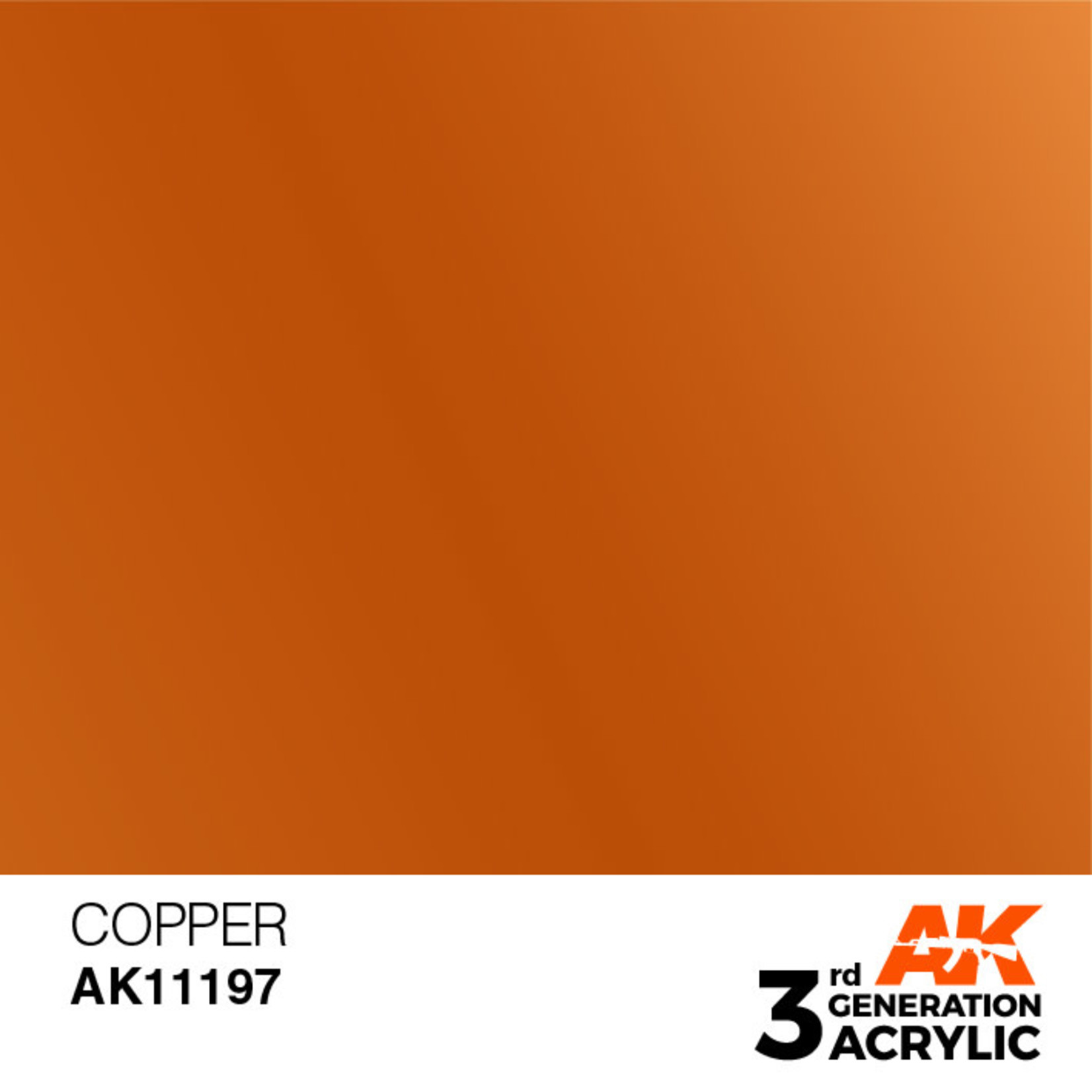AK Interactive AK11197 3G Acrylic Metallic Copper 17ml