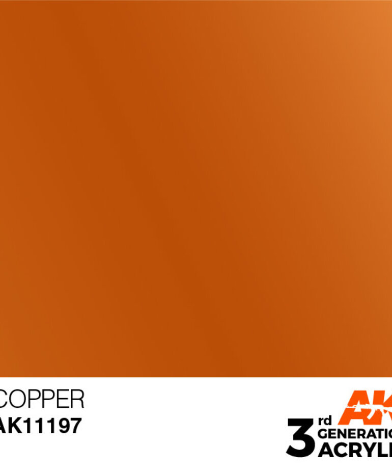 AK Interactive AK11197 3G Acrylic Metallic Copper 17ml