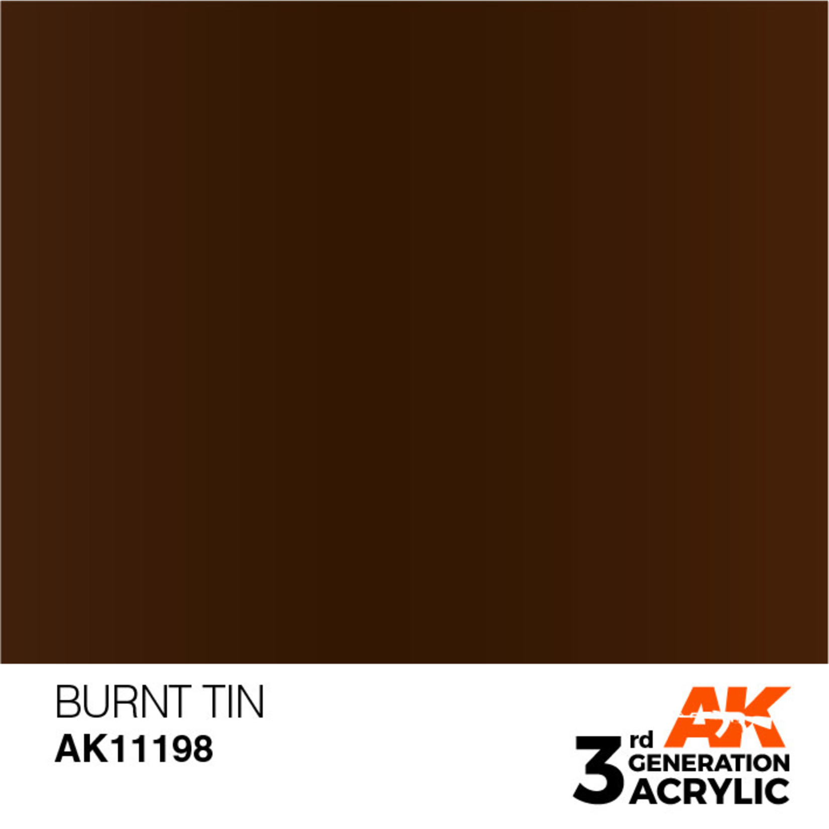 AK Interactive AK11198 3G Acrylic Metallic Burnt Tin 17ml