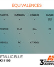 AK Interactive AK11199 3G Acrylic Metallic Blue 17ml