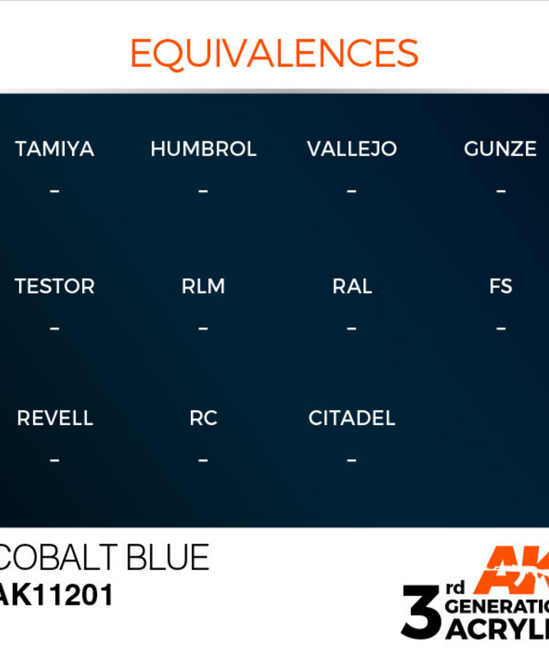 AK Interactive AK11201 3G Acrylic Metallic Astral Beryllium Cobalt Blue 17ml