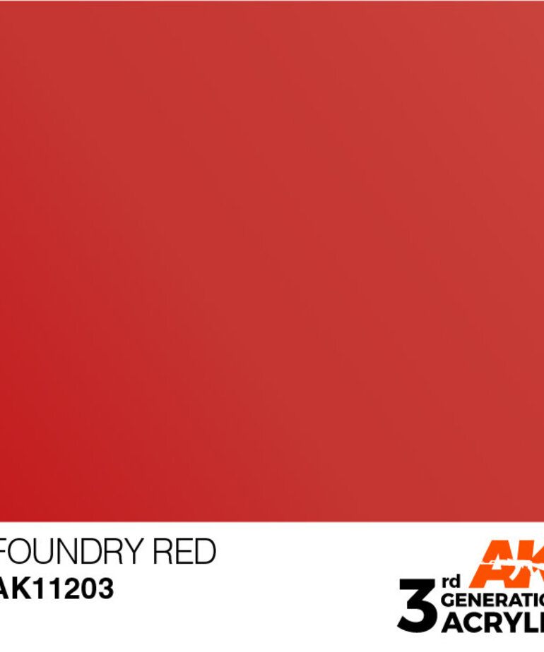 AK Interactive AK11203 3G Acrylic Metallic Foundry Red 17ml